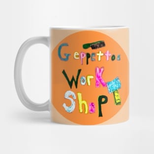 "Geppettos Workshop" - Pinocchio An Italian Musical Mug